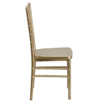Flash Furniture Hercules Premium Series Gold Resin Stacking Chiavari Chair