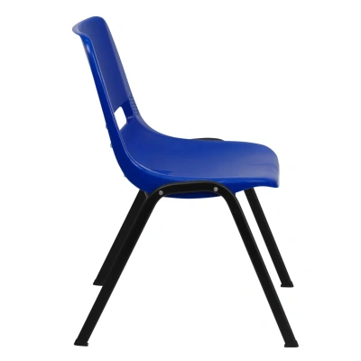 Flash Furniture Hercules Series 880 Lb. Capacity Blue Ergonomic Shell Stack Chair