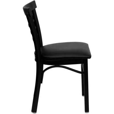 Flash Furniture Hercules Series Black Ladder Back Metal Restaurant Chair