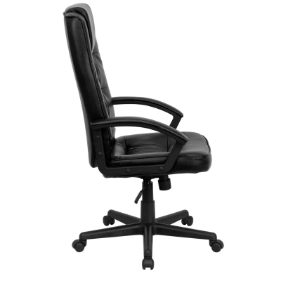 Flash Furniture High Back Black Leather Executive Swivel Chair With Arms