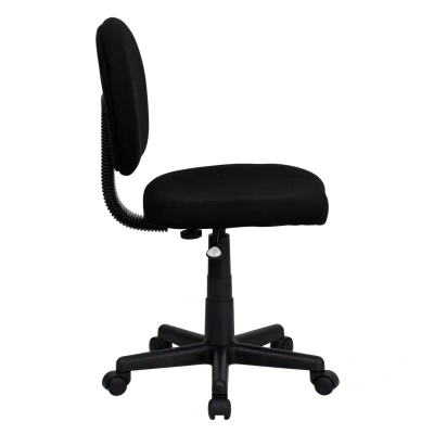 Flash Furniture Mid-back Black Fabric Swivel Task Chair