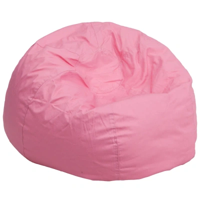 Flash Furniture Oversized Solid Light Pink Bean Bag Chair