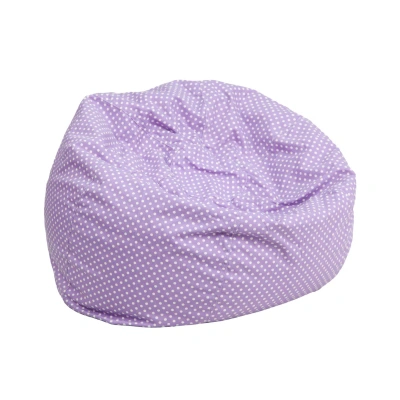 Flash Furniture Small Lavender Dot Kids Bean Bag Chair In Purple