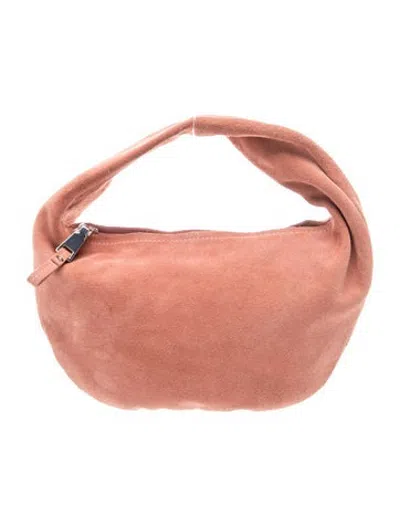 Pre-owned Flattered Suede Top Handle Bag In Pink