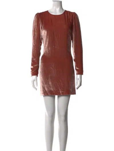 Pre-owned Fleur Du Mal Crew Neck Mini Dress In Neutrals