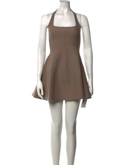 Pre-owned Fleur Du Mal Halterneck Mini Dress W/ Tags In Neutrals