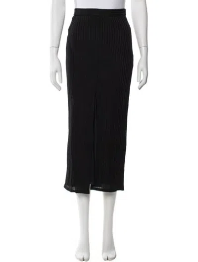 Pre-owned Fleur Du Mal Midi Length Skirt In Black