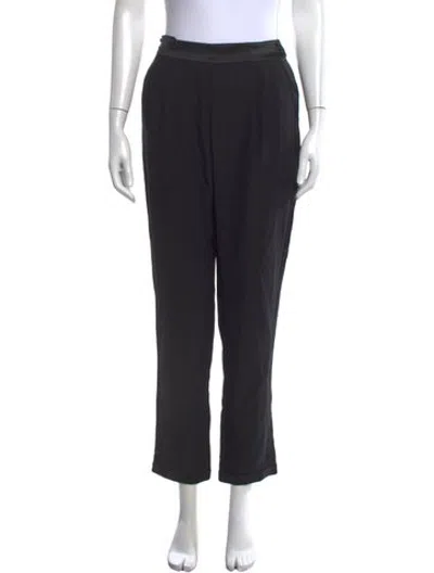 Pre-owned Fleur Du Mal Silk Straight Leg Pants W/ Tags In Black