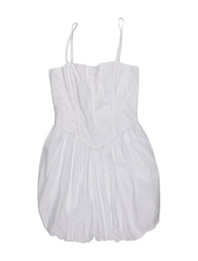 Pre-owned Fleur Du Mal Strapless Mini Dress In White