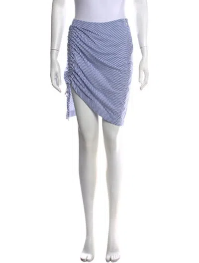 Pre-owned Fleur Du Mal Striped Mini Skirt In Blue