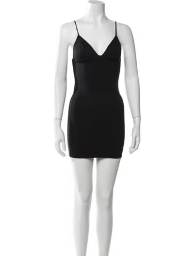 Pre-owned Fleur Du Mal V-neck Mini Dress W/ Tags In Brown
