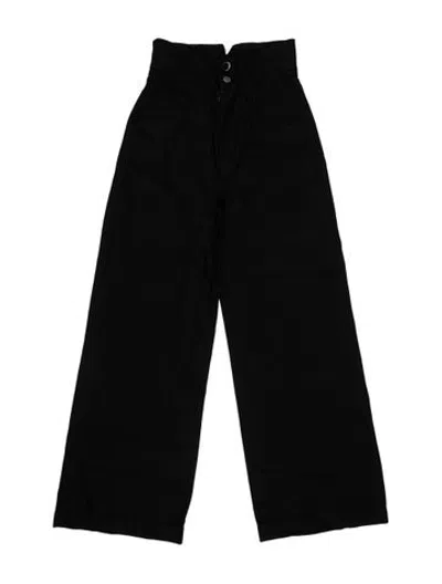 Pre-owned Fleur Du Mal Wide Leg Pants In Black