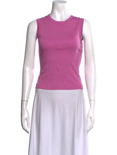 Pre-owned Flore Flore Crew Neck Sleeveless Top In Pink