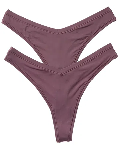 Florence By Mills 2pk Soft Girl Flex Thong In Purple