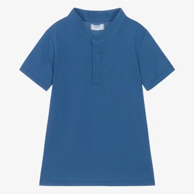 Foque Kids' Boys Cobalt Blue Cotton Polo Shirt