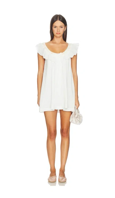 For Love & Lemons Cora Mini Dress In White