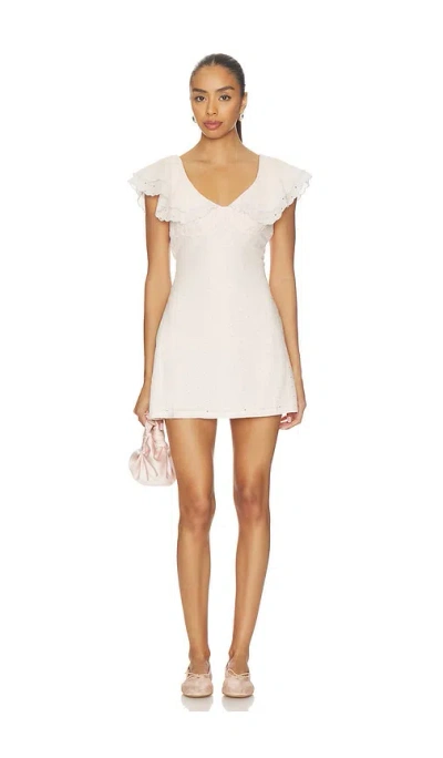 For Love & Lemons Frances Mini Dress In Light Pink