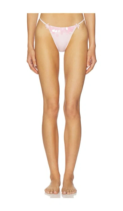 For Love & Lemons Louise Bikini Bottom In Pink