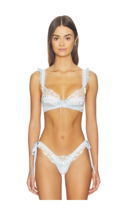 For Love & Lemons Pinkaboo Underwire Bra In Baby Blue