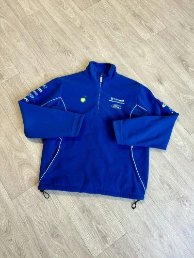Pre-owned Ford X Racing Vintage Ford Racing Zip Fleece Sweatshirt 90's In Blue