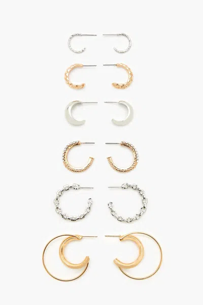 Forever 21 Assorted Hoop Earring Set In Gold