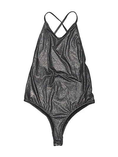 Pre-owned Forever 21 Bodysuit In Black