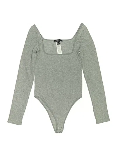 Pre-owned Forever 21 Bodysuit In Gray