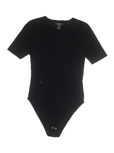 Pre-owned Forever 21 Contemporary Bodysuit In Black