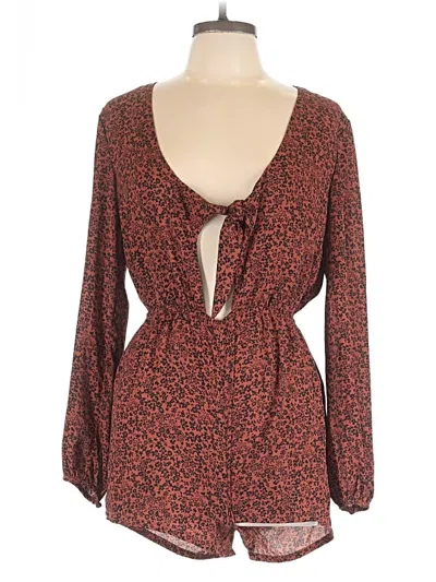 Pre-owned Forever 21 Romper In Brown