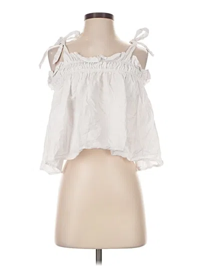 Pre-owned Forever 21 Sleeveless Blouse In White