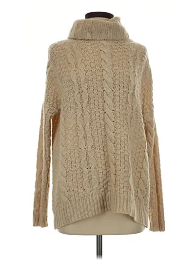 Pre-owned Forever 21 Turtleneck Sweater In Tan