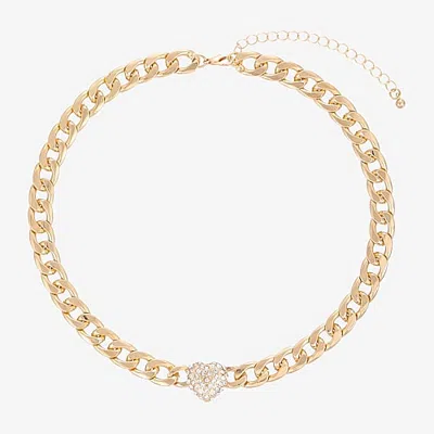 Forever 21 Womens 16 Inch Curb Chain Necklace In Yellow