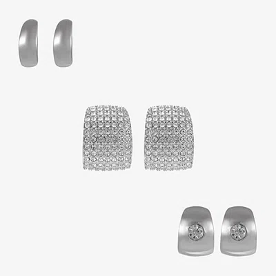 Forever 21 Womens 3 Pair Earring Set In Silver