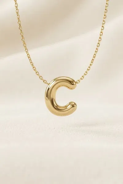 Forever & Always 14k Gold Letter Initial Pendant Necklace In Letter C