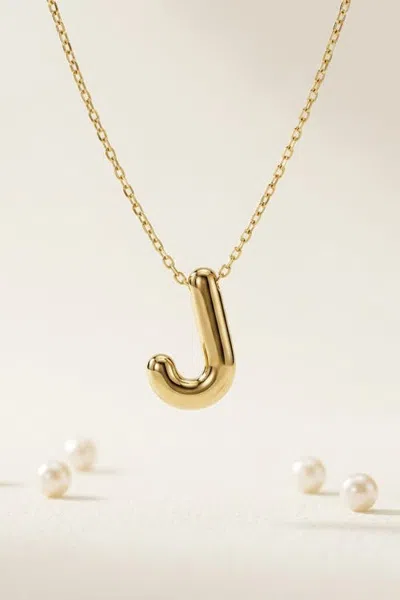 Forever & Always 14k Gold Letter Initial Pendant Necklace In Letter J