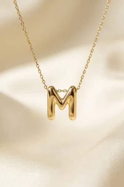 Forever & Always 14k Gold Letter Initial Pendant Necklace In Letter M