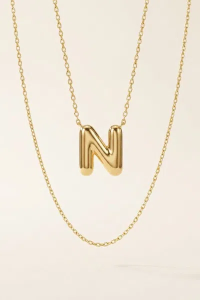 Forever & Always 14k Gold Letter Initial Pendant Necklace In Letter N