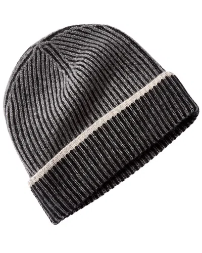 Forte Cashmere Plaited Cashmere Hat In Grey