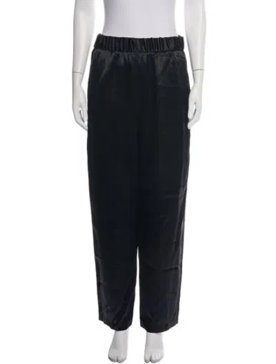 Pre-owned Forte Forte Acetate Straight Leg Pants In Black/blue