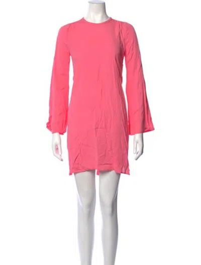 Pre-owned Forte Forte Crew Neck Mini Dress W/ Tags In Pink