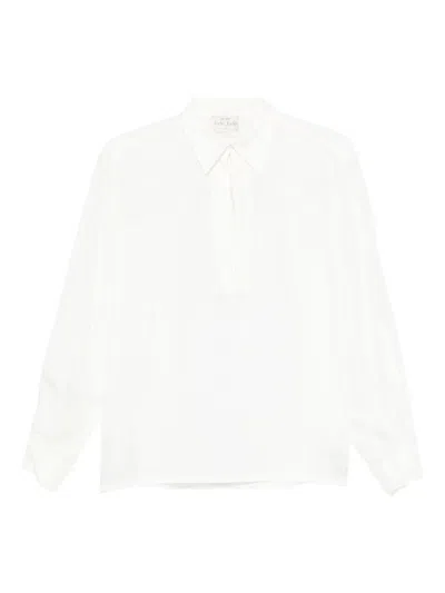 Forte Forte Heavy Habotai Silk Polo Shirt In Neve