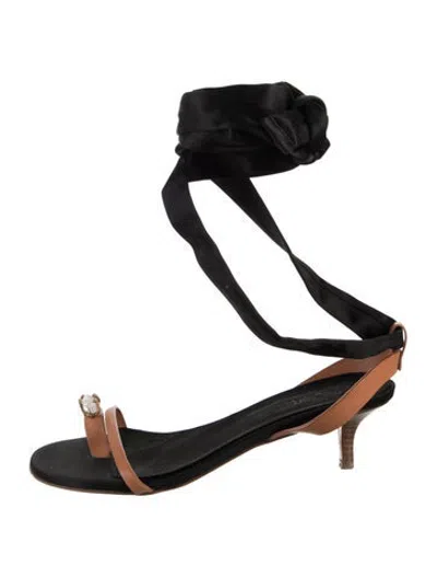 Pre-owned Forte Forte Leather Sandals In Black