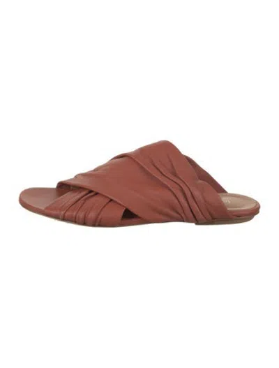 Pre-owned Forte Forte Leather Slides In Brown