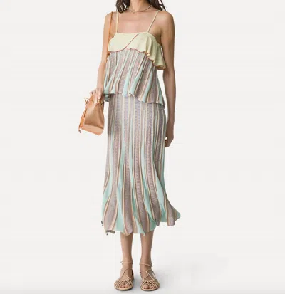 Forte Forte Les Foiles Intarsia Midi Skirt In Lucente In Multi