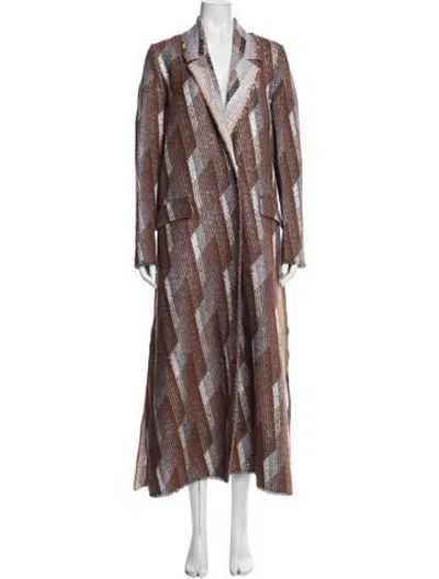Pre-owned Forte Forte Patterned Coat W/ Tags In Multicolor