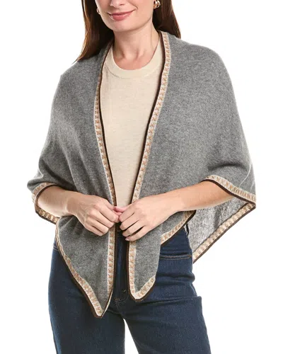 Forte Triangle 100% Cashmere Scarf Wrap In Grey
