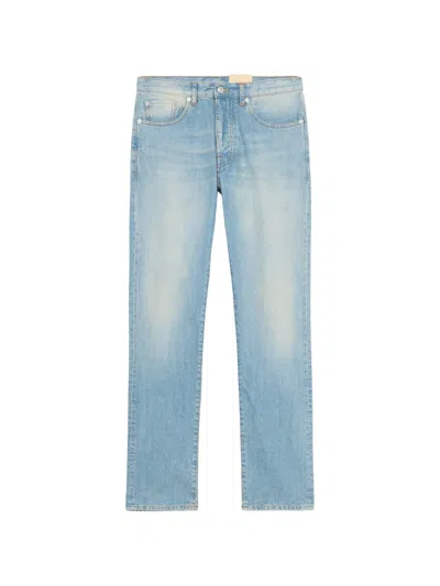Fortela 966 John Stone Wash 5-pocket Regular Fit Denim Trousers In Blue