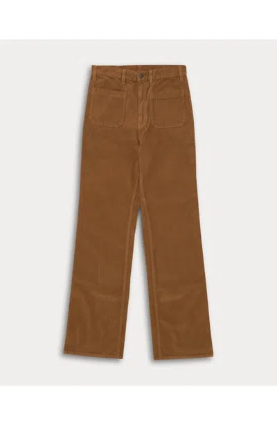 Fortela Corduroy Bootcut Trousers In Brown
