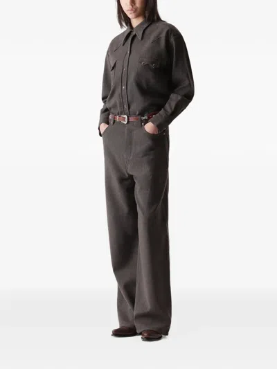 Fortela Jaron Wide-leg Trousers In Gray