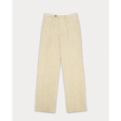 Fortela Justine Classic Linen Pants In Neutral